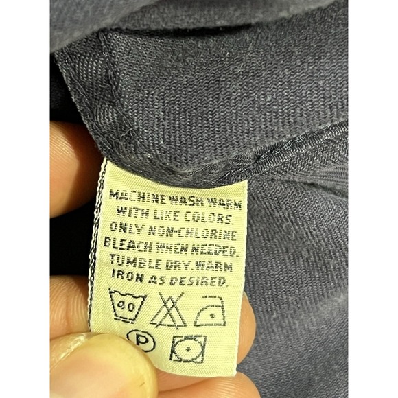 Vintage Eddie Bauer Shirt Men's Size XL Tall MT Blue Long Sleeve - Picture 13 of 16